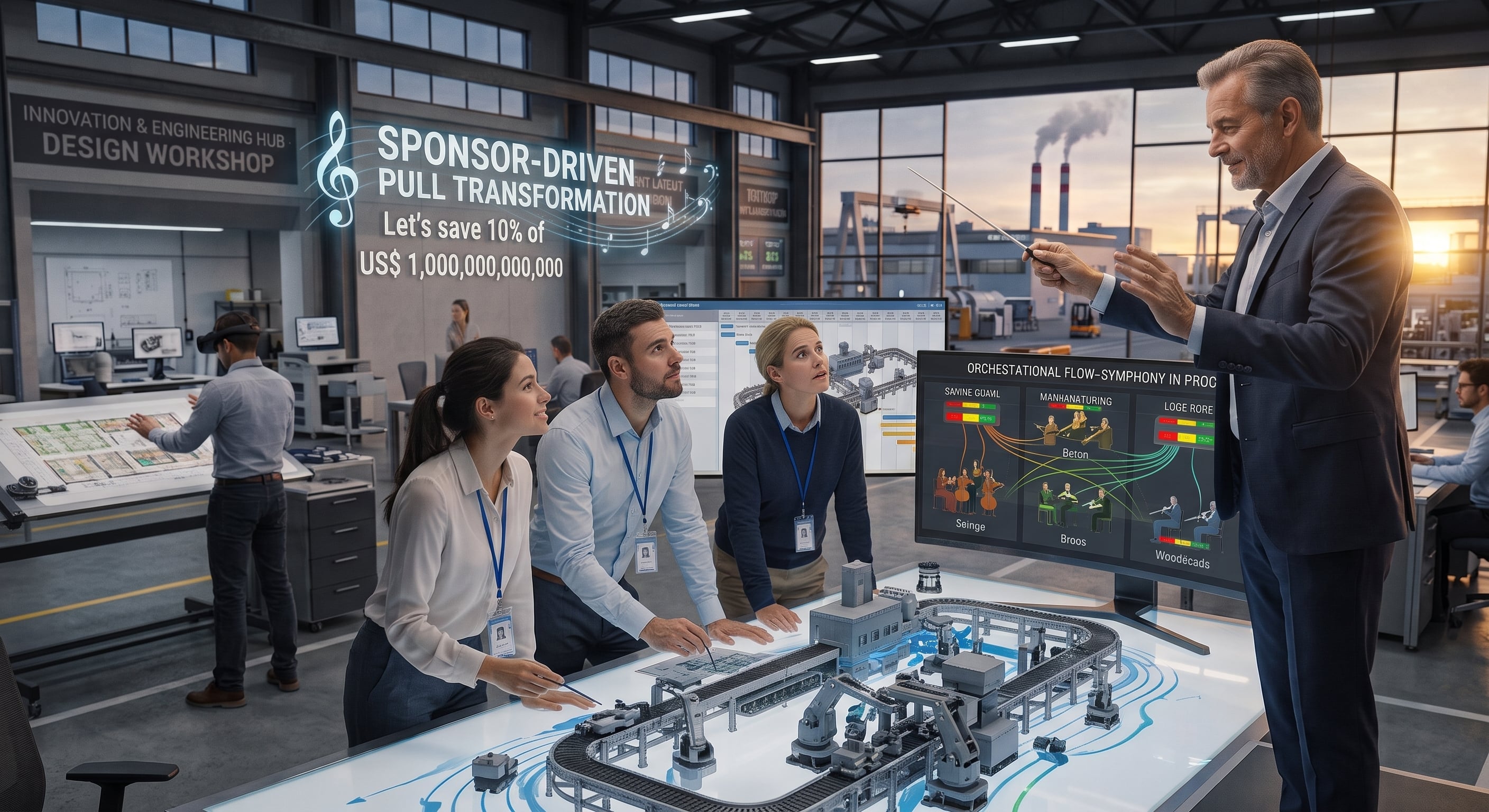 A senior leader leading the change in a demand-driven transformation project