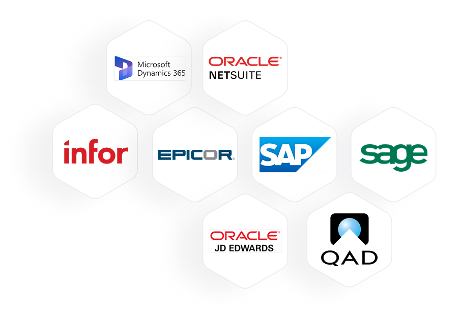 Intuiflow integrates with all ERPs